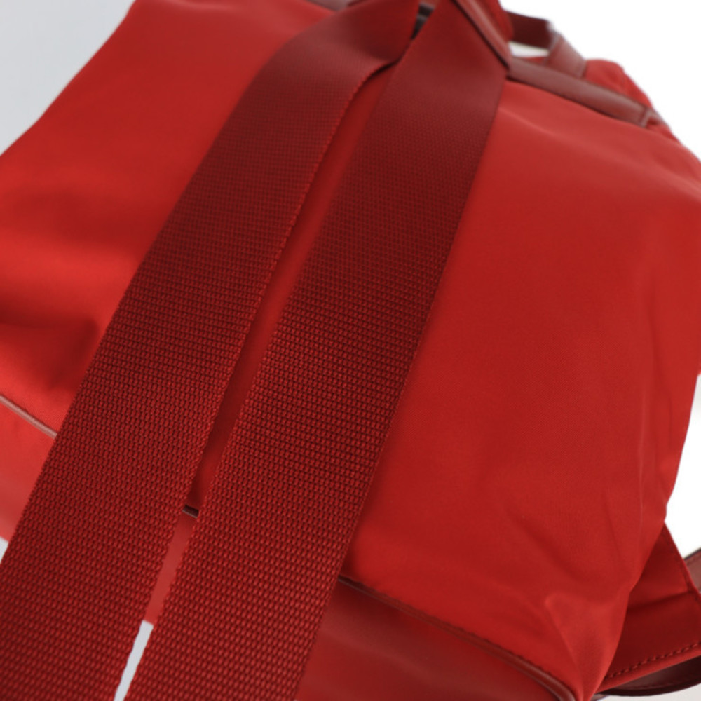 Prada Backpack Leather Red Nylon - image 5